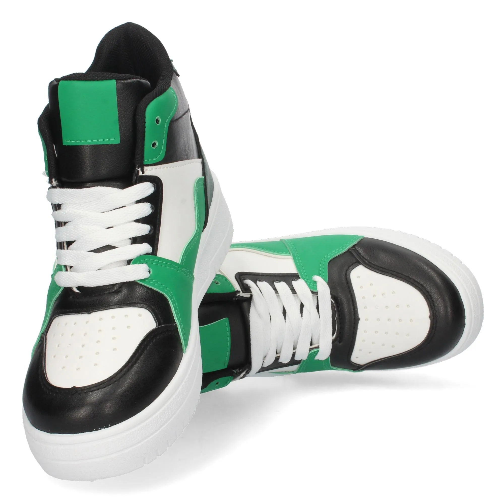 Sneakers abotinada mujer color verde