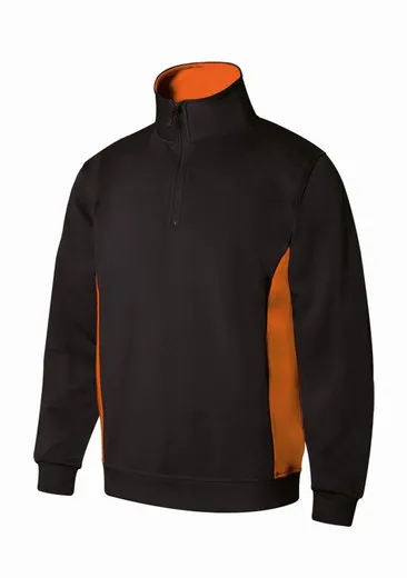 Sudadera bicolor media cremall Velilla 105704