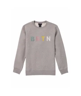 Sudadera Burton Mb Brtn Crew Gray Heather Multi Hombre