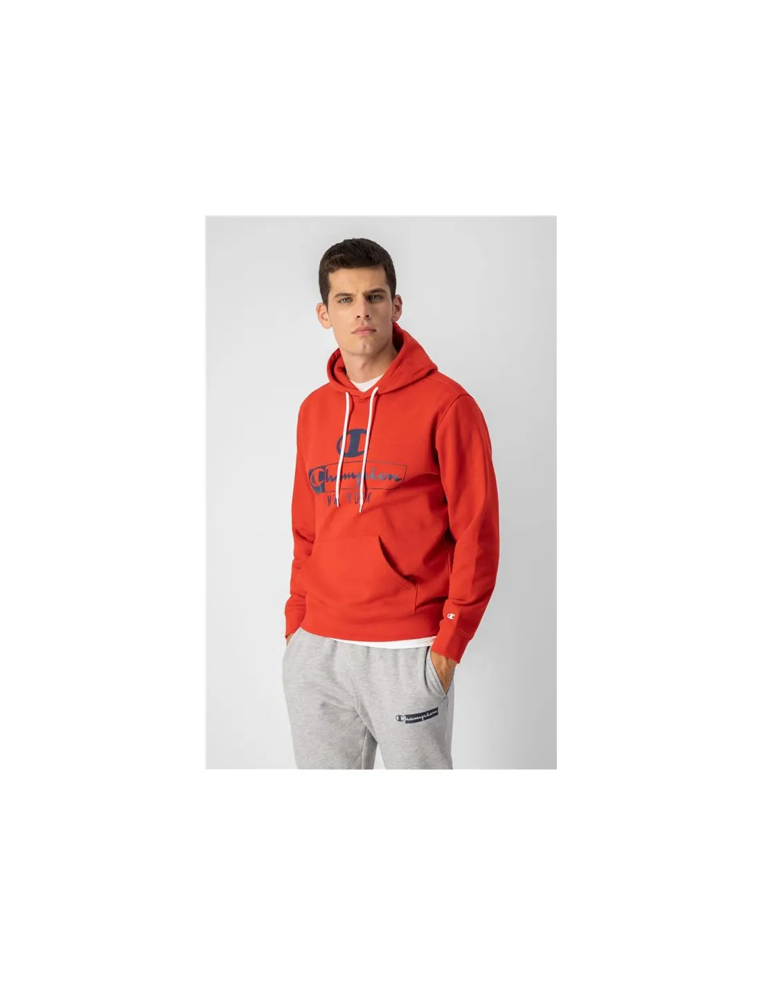 Sudadera Champion Hooded Rojo Hombre