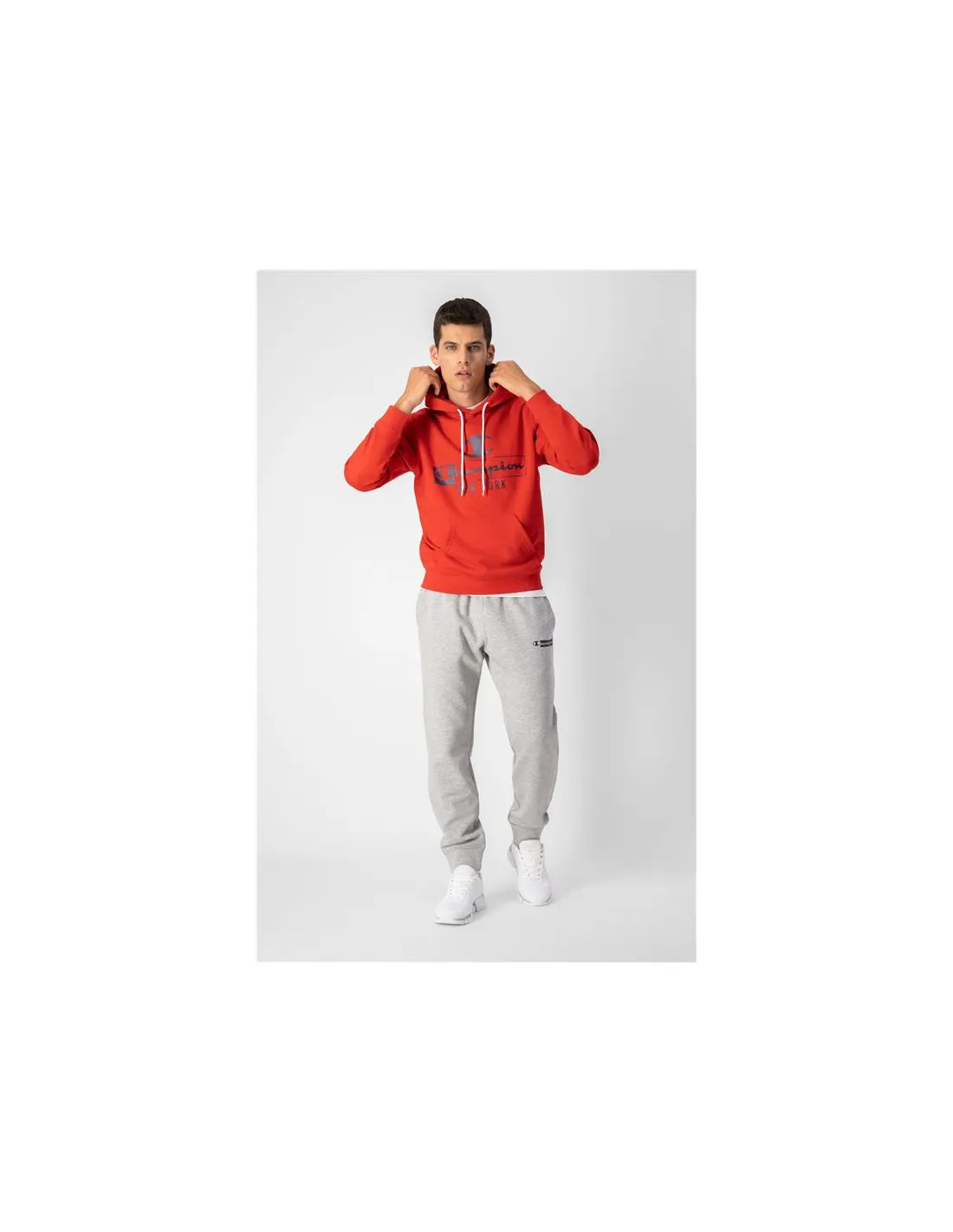 Sudadera Champion Hooded Rojo Hombre