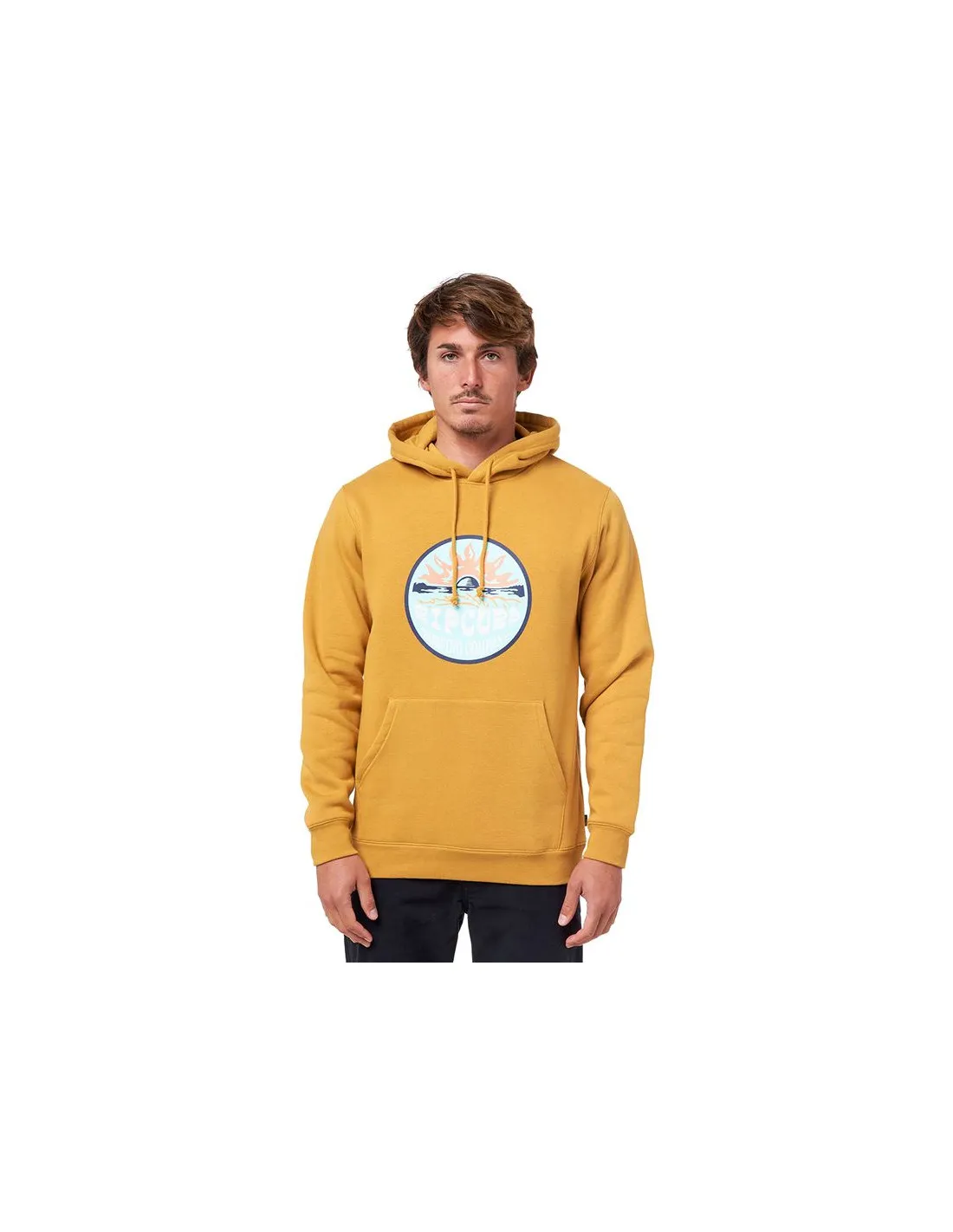 Sudadera con Capucha amarilla Rip Curl Down The Line Hombre