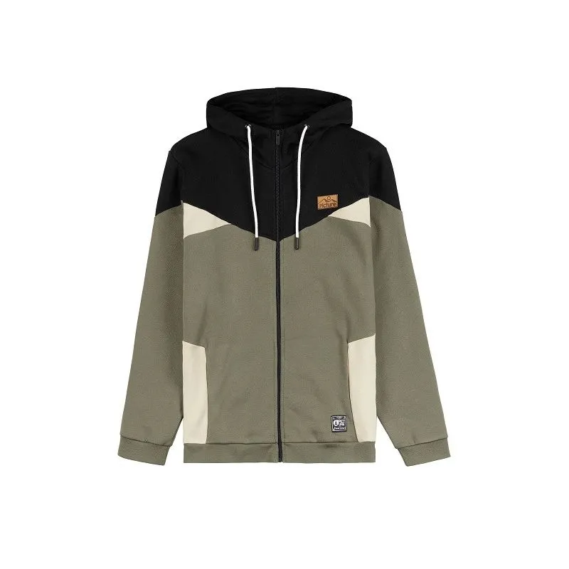 Sudadera con capucha Picture Franky Zip (Dusty Olive) hombre