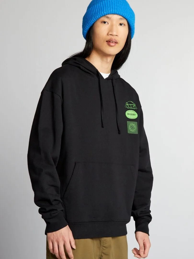 Sudadera de chándal con capucha - negro