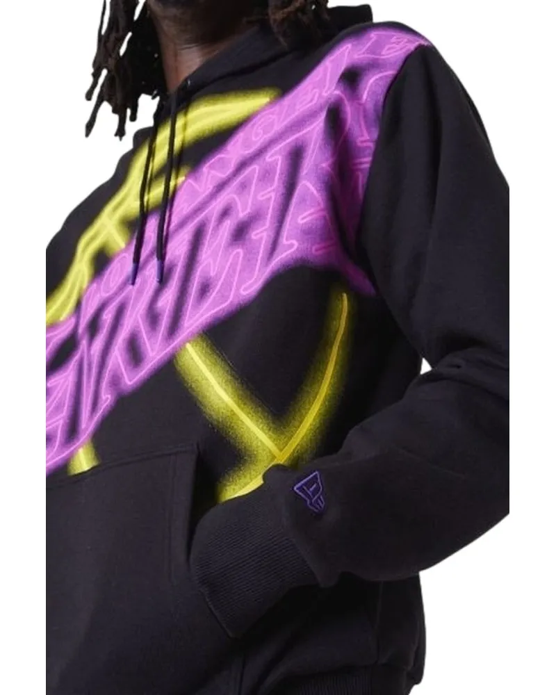 SUDADERA NEW ERA LAKERS ENLRGD NEON PO HOODY LOSLAK