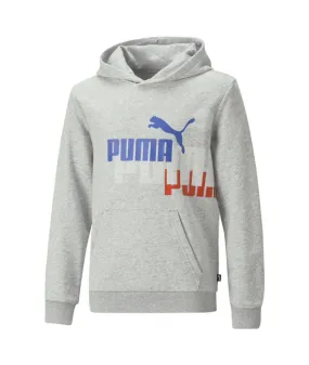 Sudadera Puma Ess+ Logo Power Niño Light Gray Heather