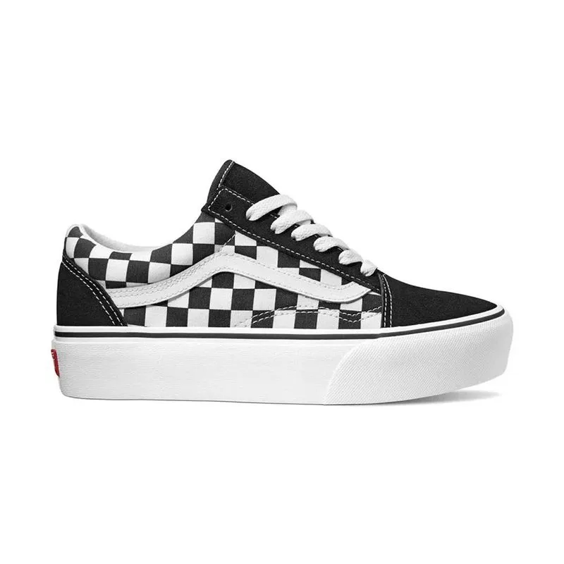 Tenis De Plataforma Old Skool Checkerboard Para Mujer Vans