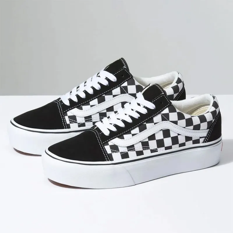 Tenis De Plataforma Old Skool Checkerboard Para Mujer Vans