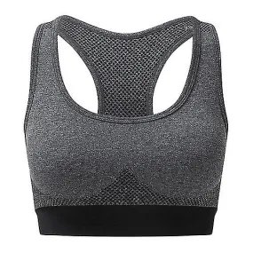 TriDri Mujer / Dama Esculpida Melange Seamless 3D Sports Bra