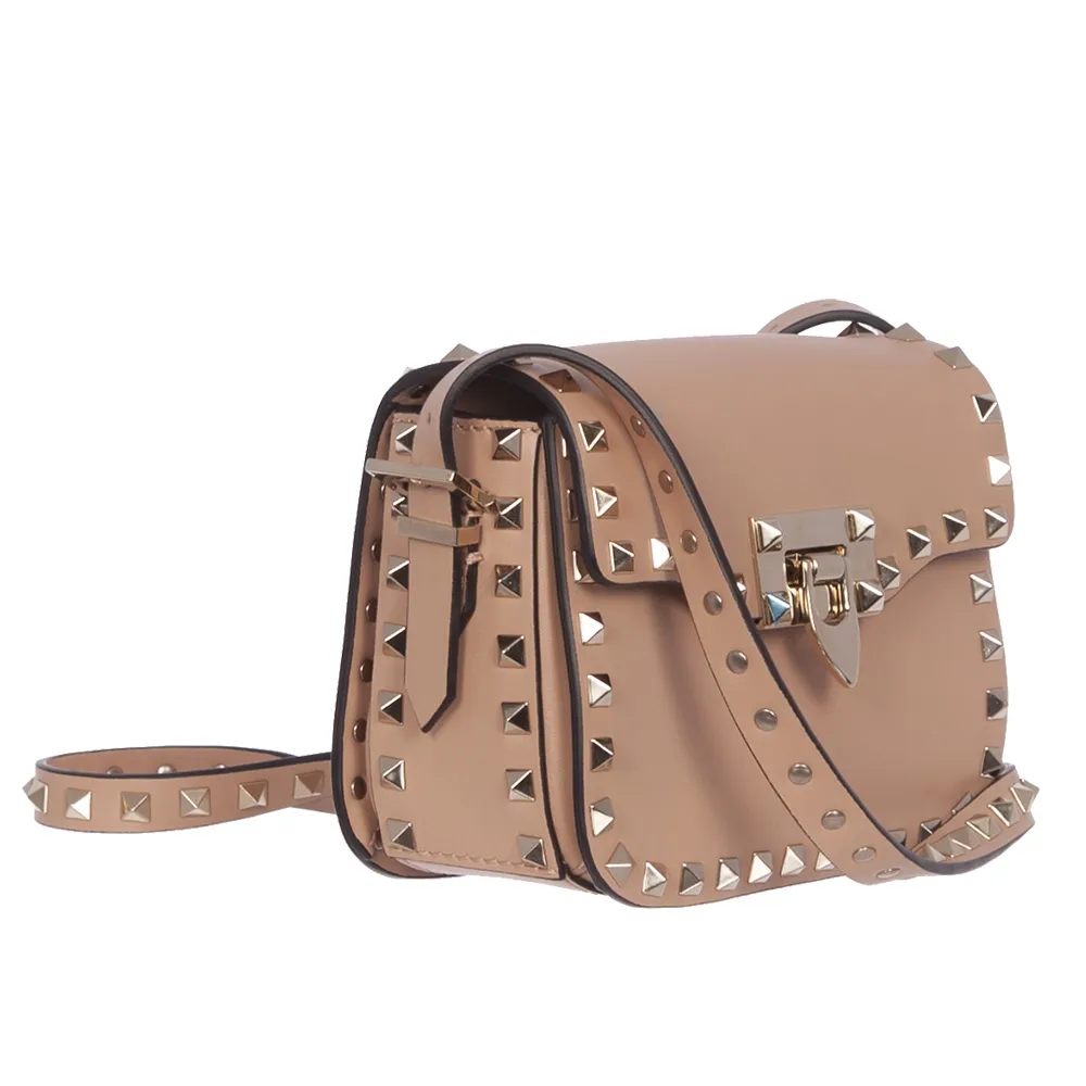 Valentino Bolso Mini Rockstud Nude