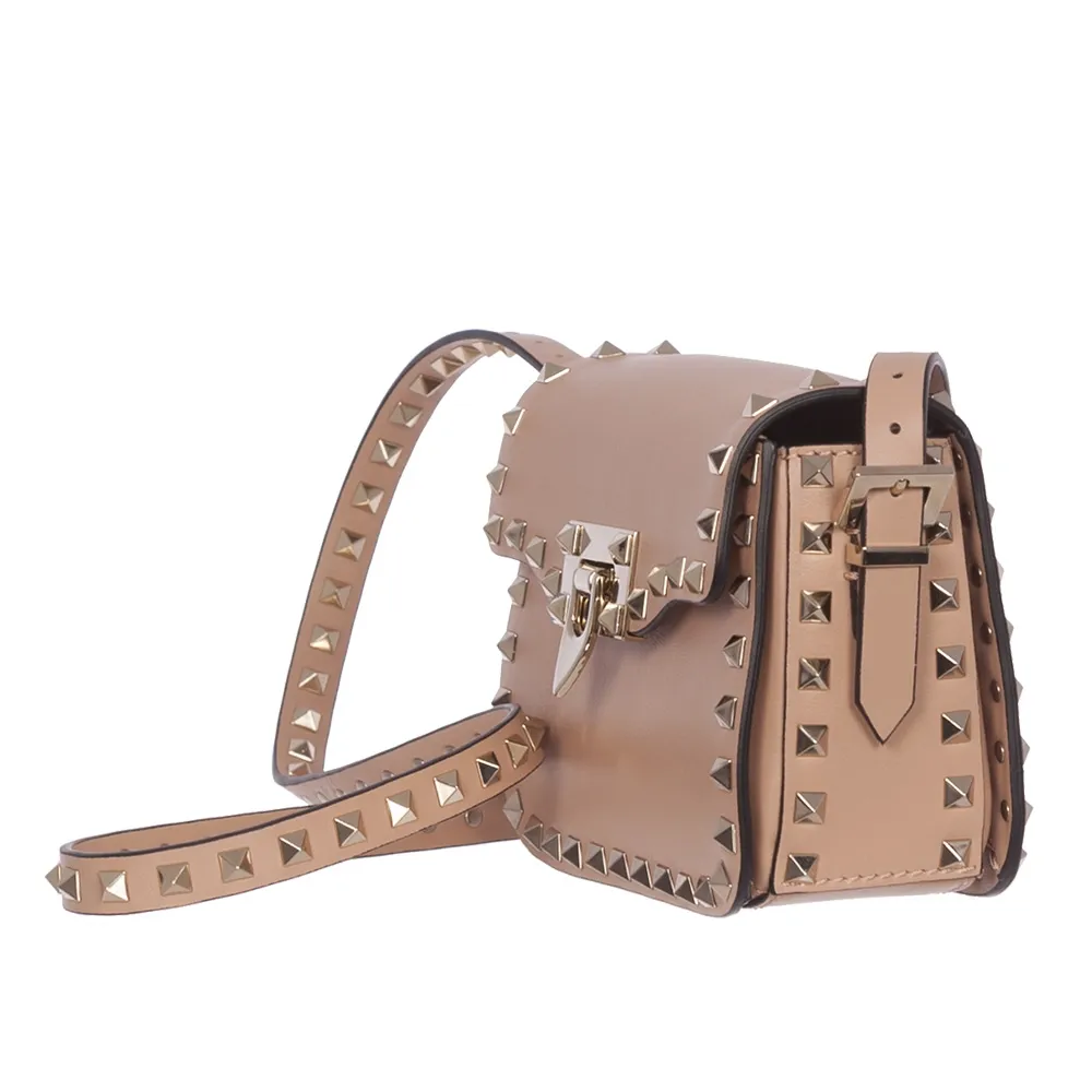 Valentino Bolso Mini Rockstud Nude