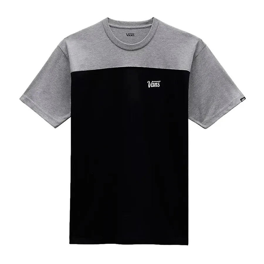 VANS Camiseta SCRIPT CREW BLOCK VN0007G56XT Negro Gris