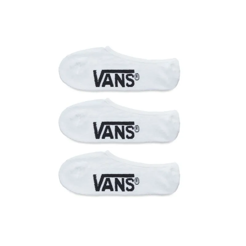 VANS Classic Super No Show 3 pares por lote, 39.5-42.5, (blanco)