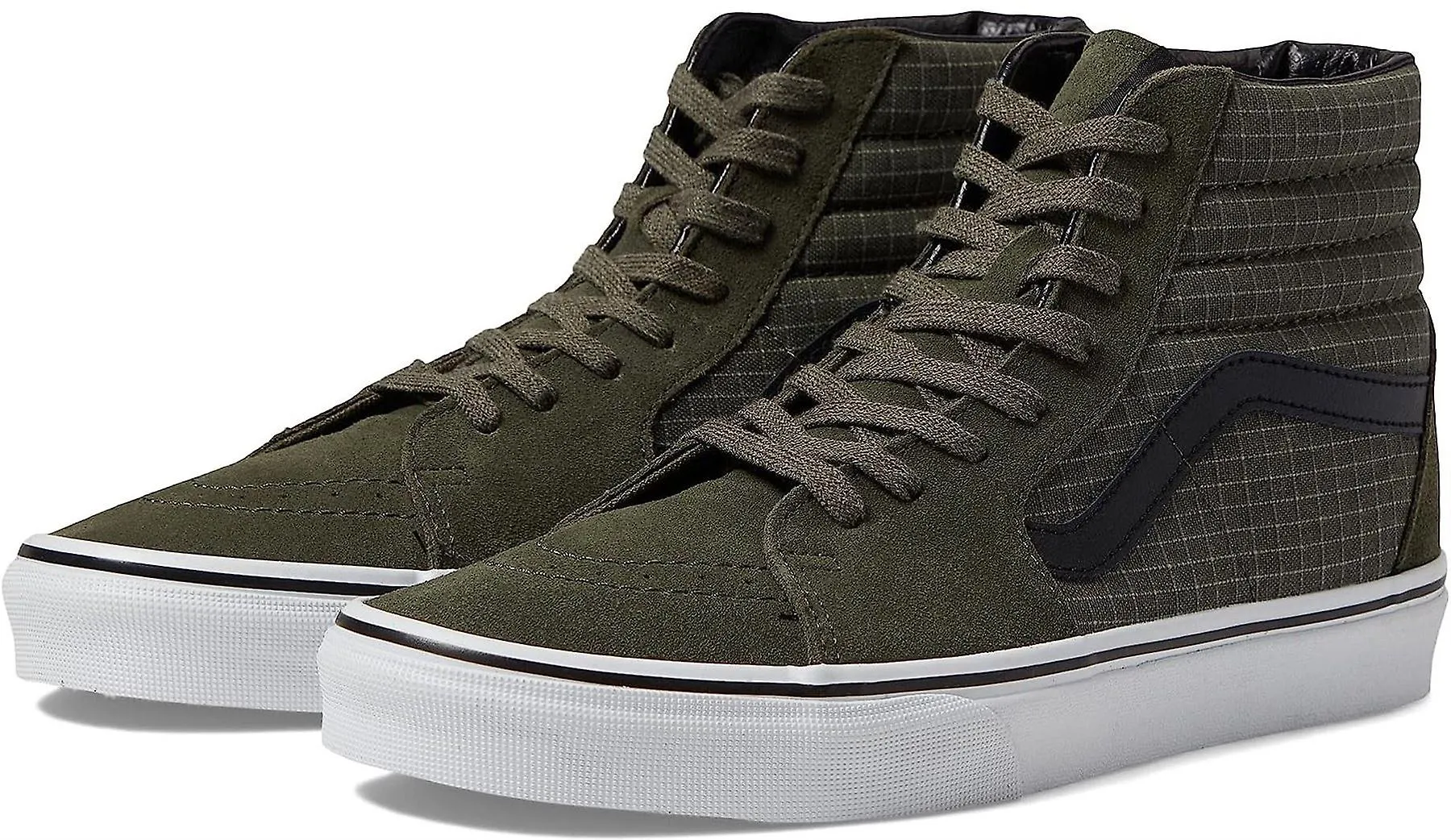 Vans SK8 Hi Grape Leaf Ripstop Suede Mens Skate Trainers