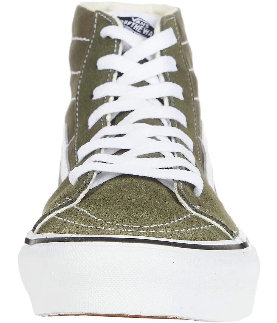 Vans UA SK8 Hi Tapered Khaki White Mens Suede Skate Hi Trainers