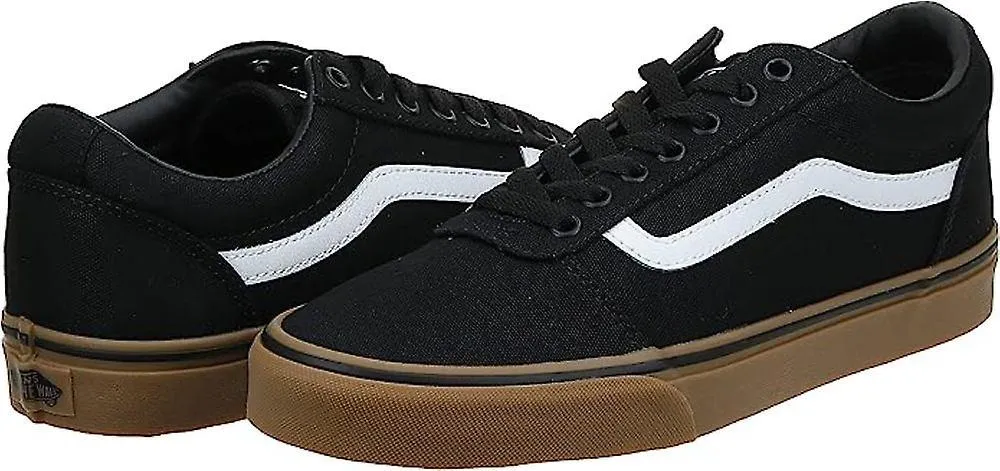 Vans Ward Black White Gum Canvas Mens Skate Trainers Shoes