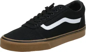 Vans Ward Black White Gum Canvas Mens Skate Trainers Shoes