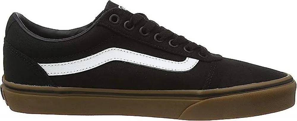 Vans Ward Black White Gum Canvas Mens Skate Trainers Shoes