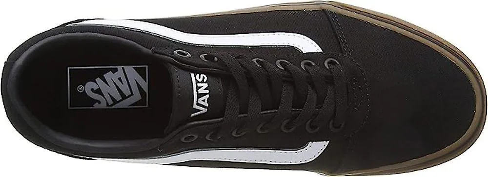 Vans Ward Black White Gum Canvas Mens Skate Trainers Shoes