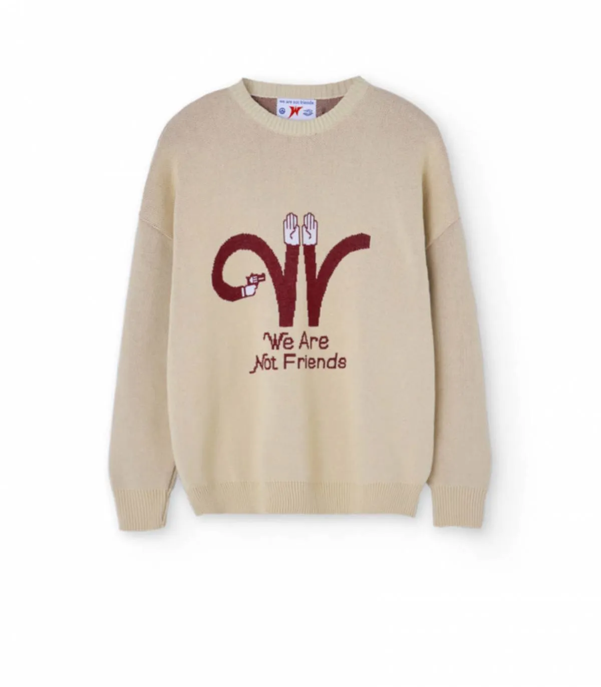 We Are Not Friends - Jersey Para Hombre Beige - Arrested Friends Sweater