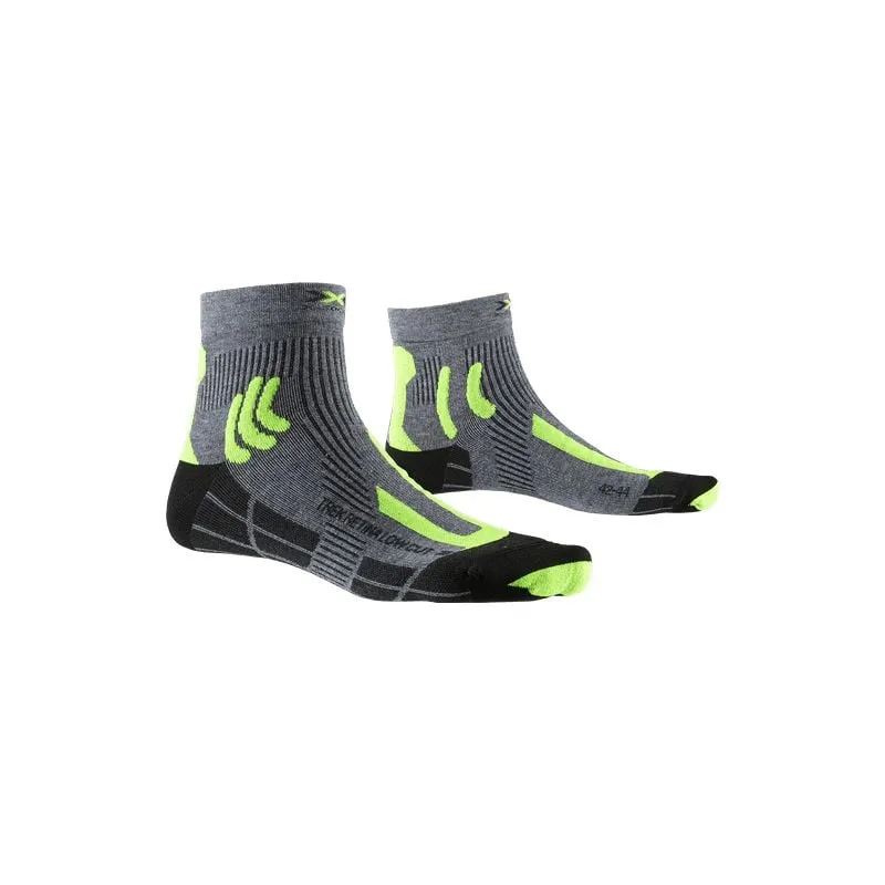 X-SOCKS Trek Retina Calcetines de corte bajo (gris melange/amarillo pitón)