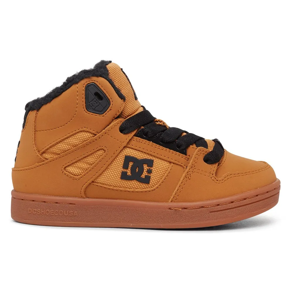 Zapatillas altas cuero DC SHOES borrego interior niño REBOUND WNT Wheat (wte9) Ref. ADBS100075 camel