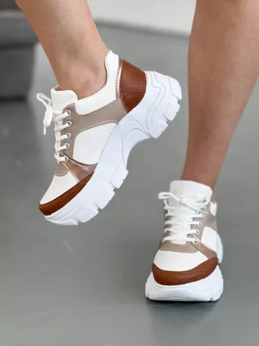 Zapatillas De Mujer Urbanas Altas Plataformas Pia