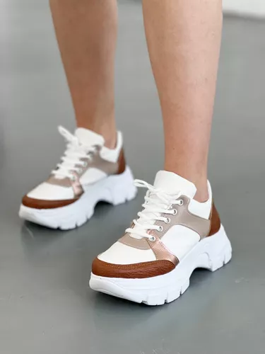 Zapatillas De Mujer Urbanas Altas Plataformas Pia