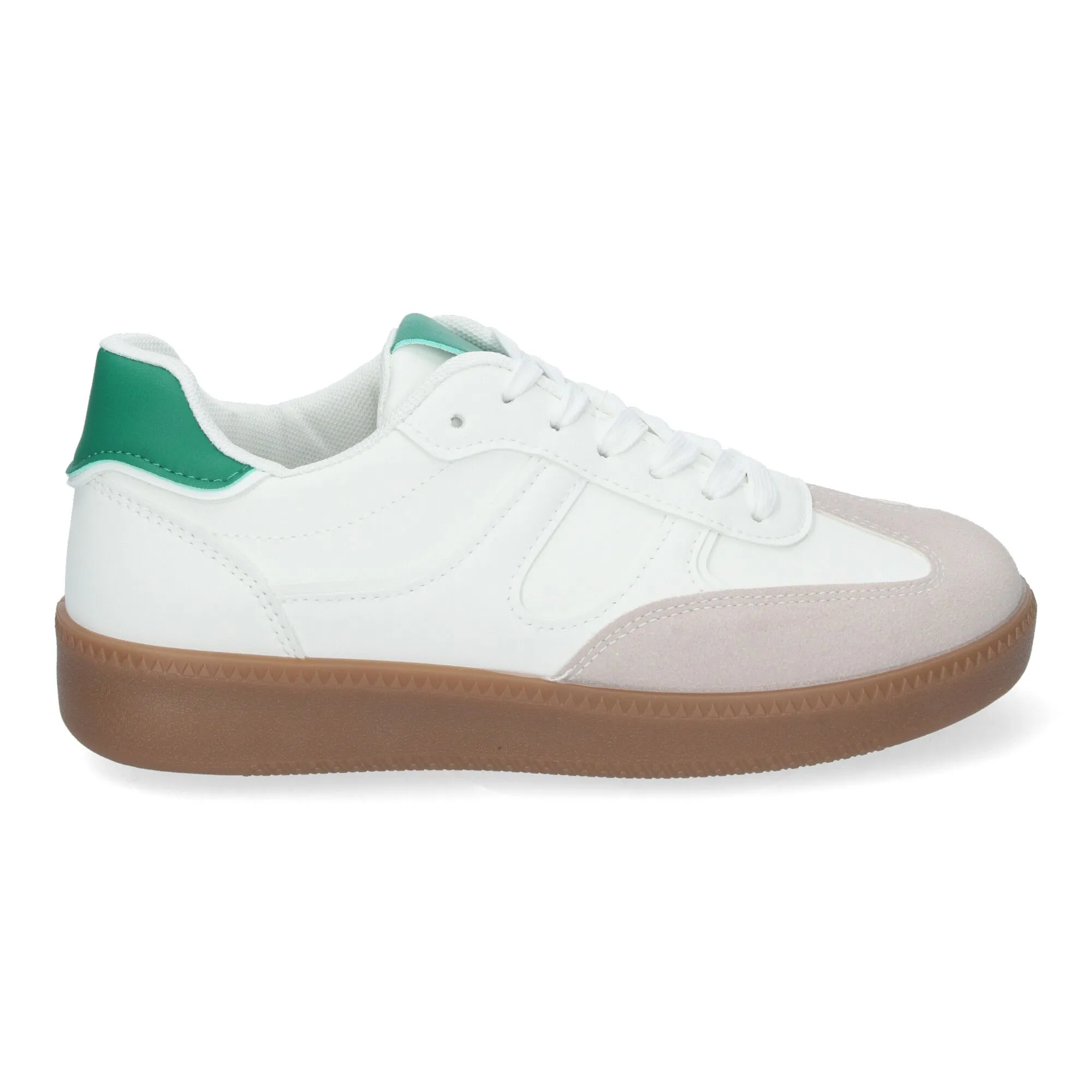 Zapatillas deportivas planas cómodas para mujer color verde CD-3047