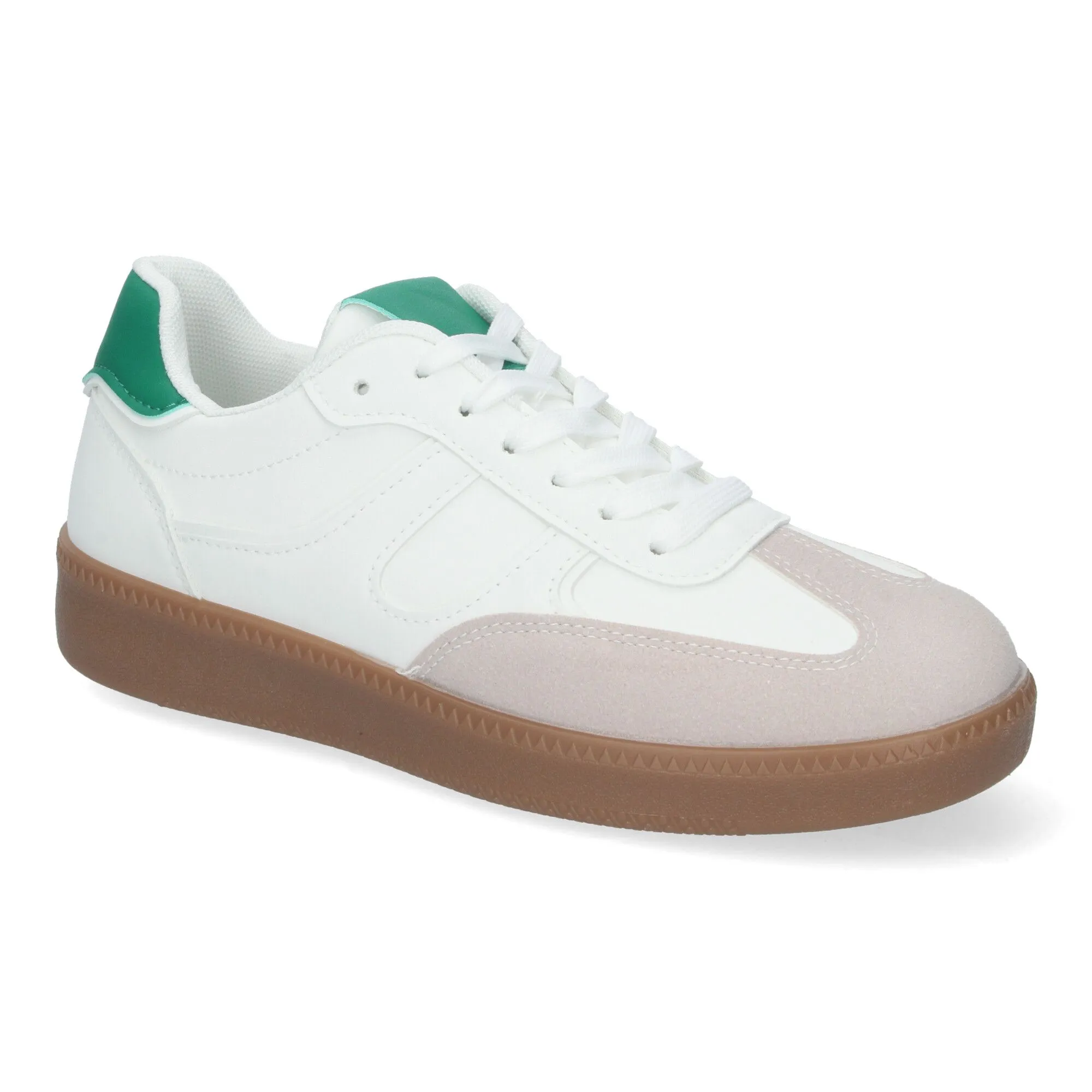 Zapatillas deportivas planas cómodas para mujer color verde CD-3047