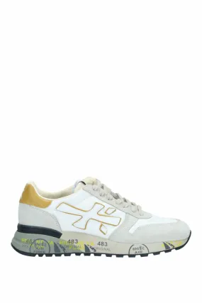 Zapatillas grises con amarillo mick 6613