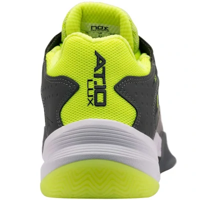 Zapatillas Nox At10 Lux Gris y Amarillo Fluor