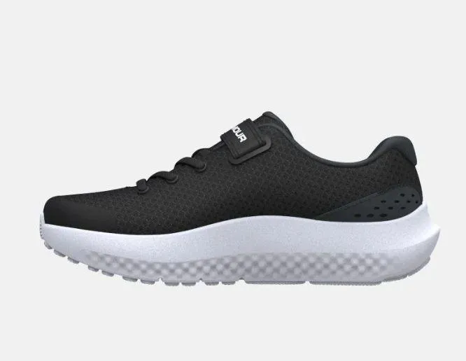 Zapatillas Under Armour Surge 4 Velcro Niños Negro/Blanco