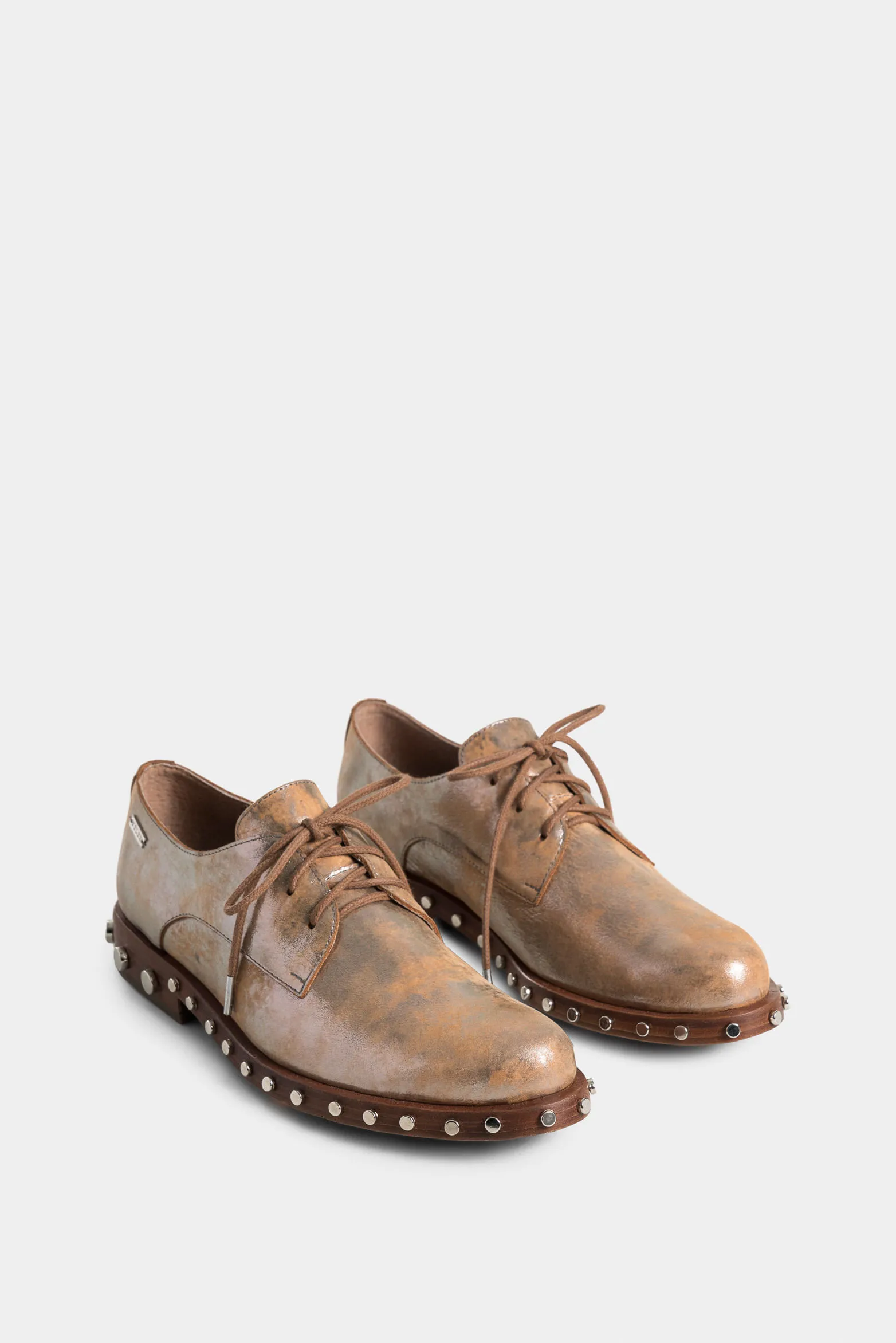 Zapato de cordón oxford de cuero folia para mujer suela taches