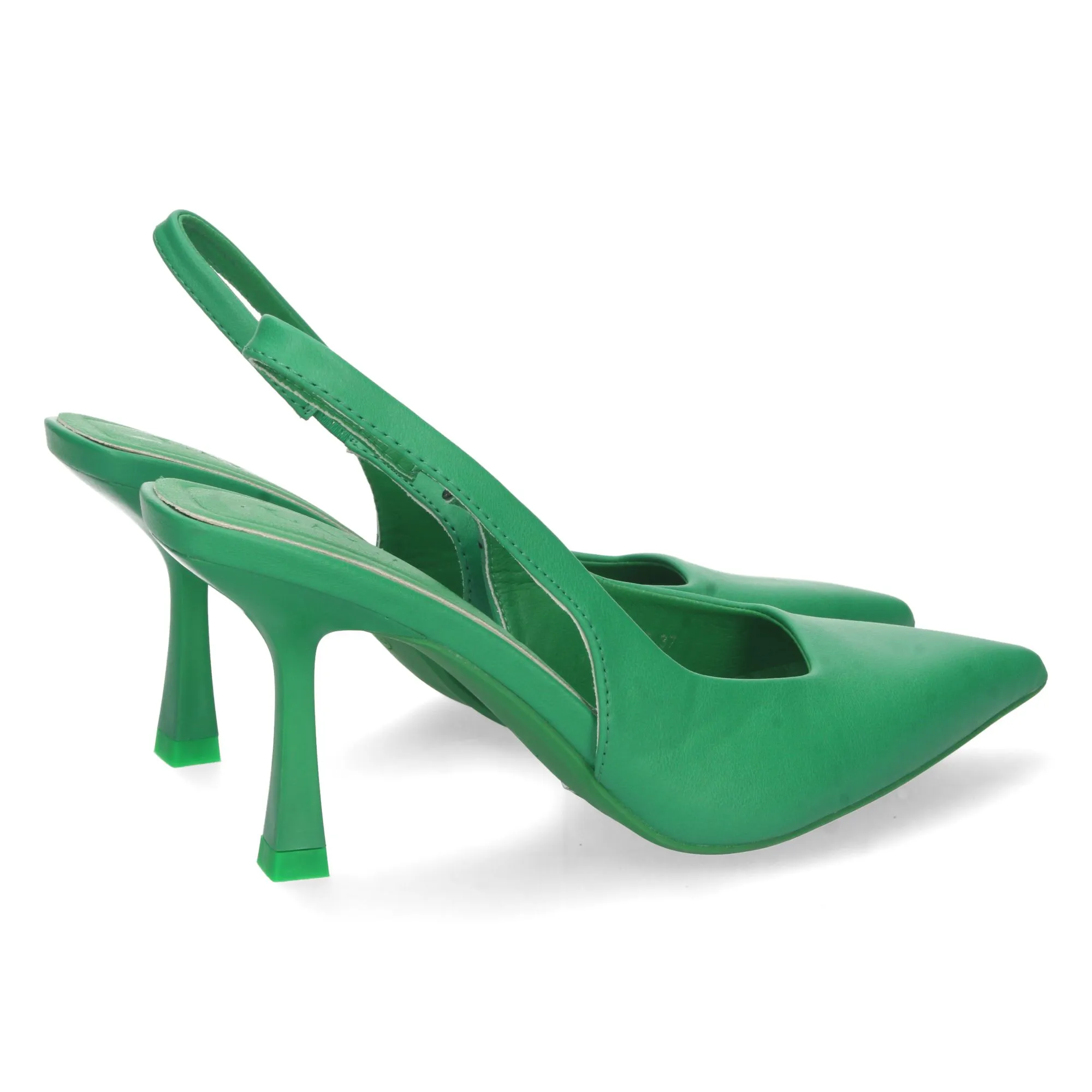 Zapato fiesta estilo salón mujer color verde