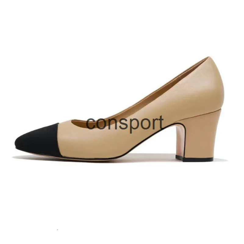 Zapatos de diseñador Sandalias de la marca Paris Bailarinas negras Channellies Zapatos Mujer Primavera Acolchado Cuero genuino S